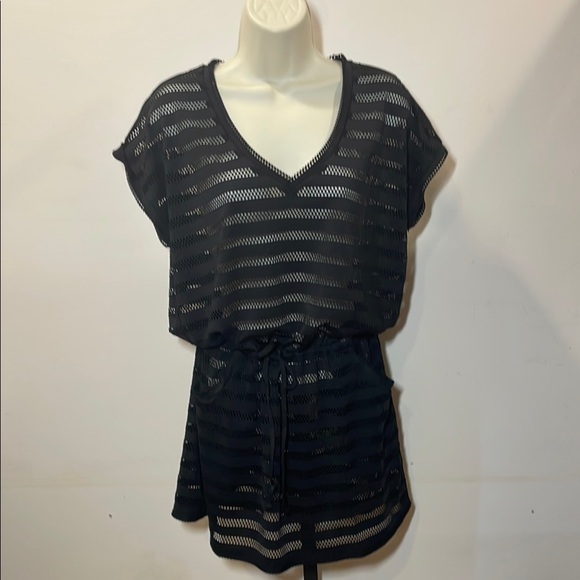 Calvin Klein Other - Calvin Klein Black Mesh Swim Coverup